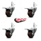 Service Caster 3 High Temp Glass Filled Nylon 7/16'' Stem Caster Set with Total Lock Brake, 4PK SCC-GRTTL20S314-GFNSHT-716138-4 - alternate 2